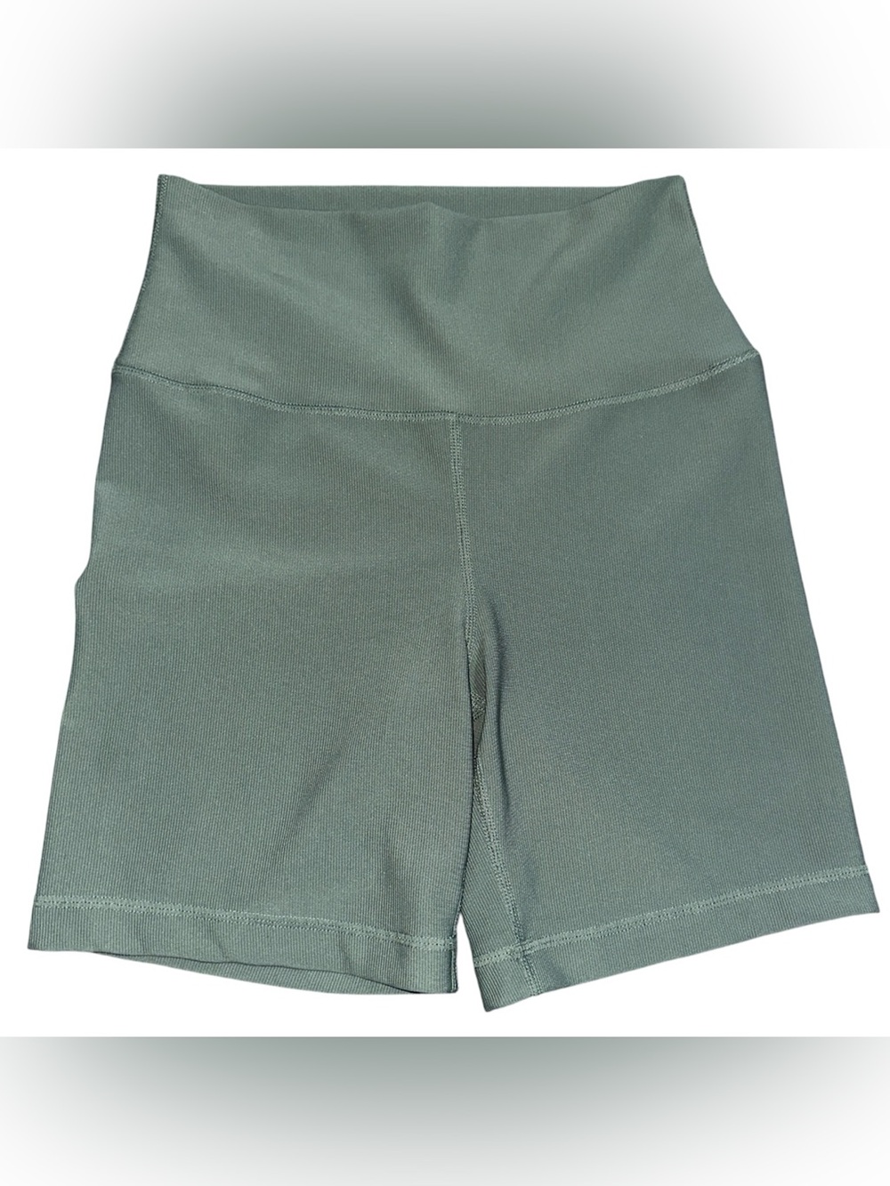 90 Degree By Reflex Rib Everyday 7” Shorts | Size Large | Green Ribbed Shorts